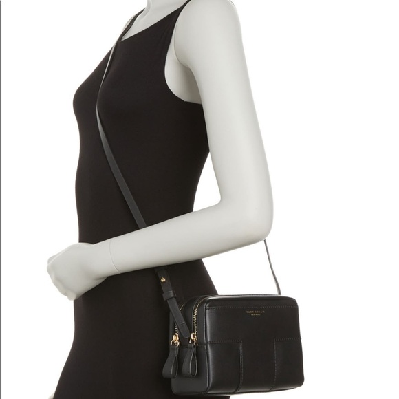 New Tory Burch 🖤 black T. double zipper - Picture 2 of 16